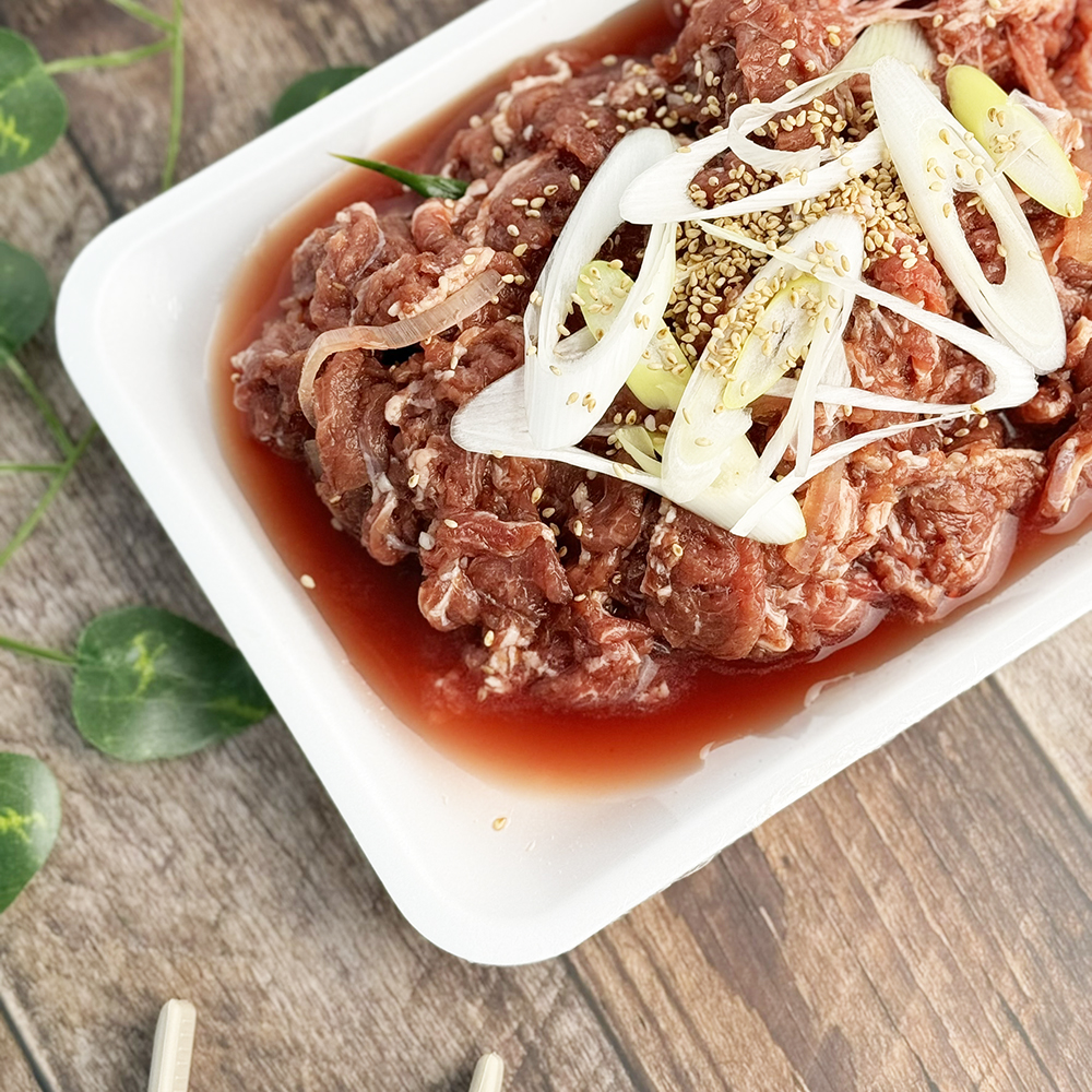 [서울시 일부 배달] 쫄깃하고 부드러운 양념 소불고기 600g [수유재래 수유축산물공판장] : 동네시장 장보기