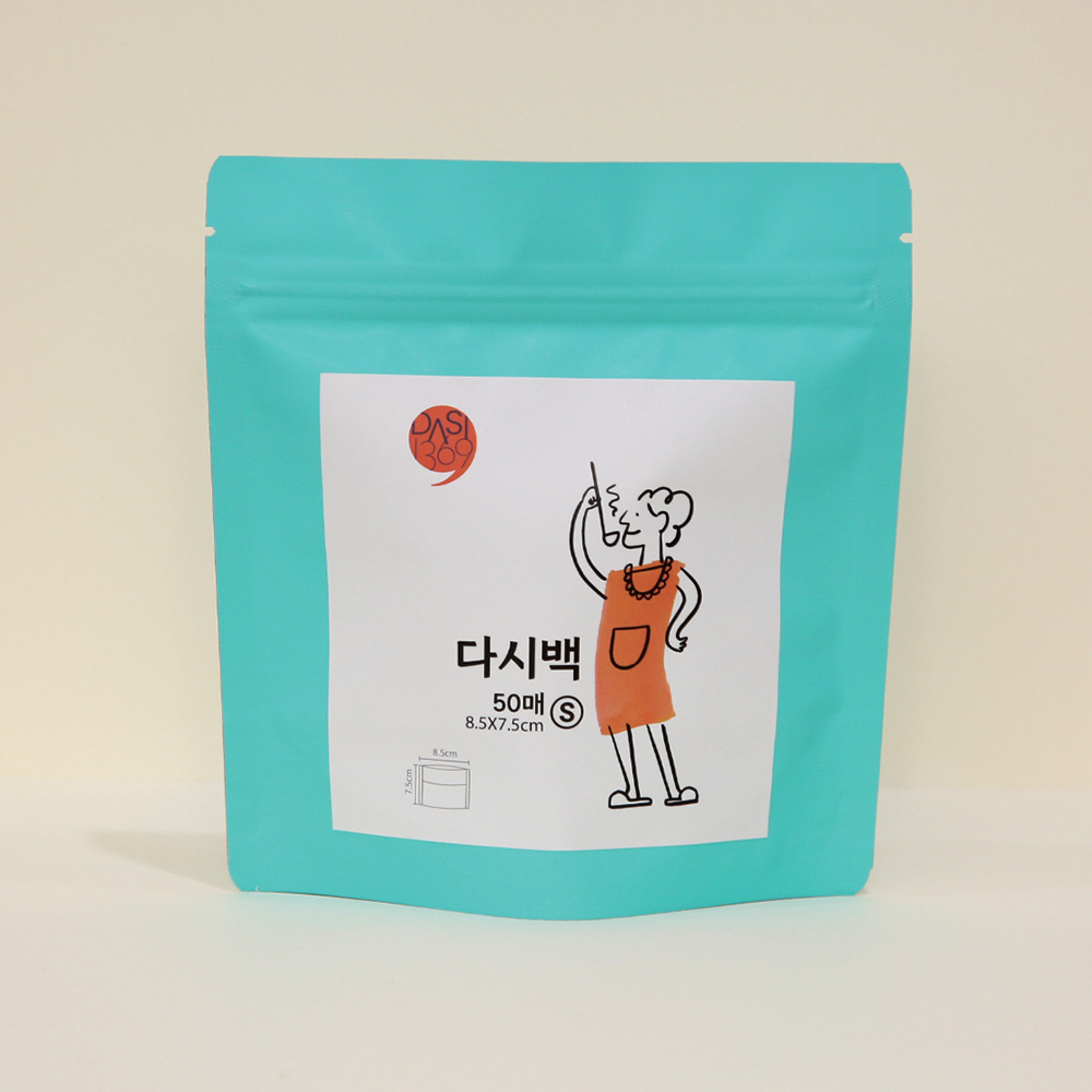 다시백 소형 50매 육수망 다시팩 찻잎거름망 공티백 국물망 국물백 육수용 - 상품 이미지