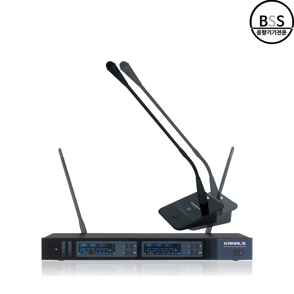 카날스 MWG-2500 MWG2500 무선구즈넥마이크 2채널 C타입 충전식 교회 탁상 - 상품 이미지