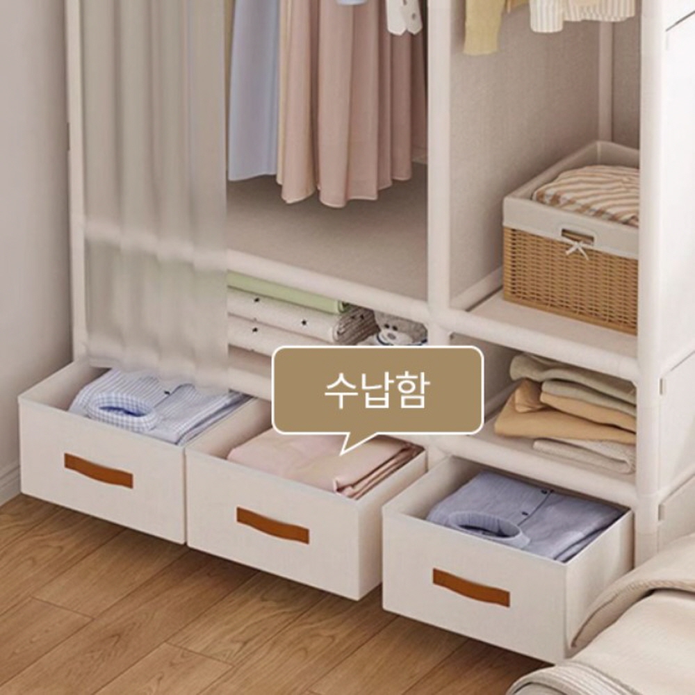 행거 올인원 코스트코 철제 조립식 드래스룸 수납 이동식 스탠드 옷걸이 서랍 비키니 - 상세 이미지 4