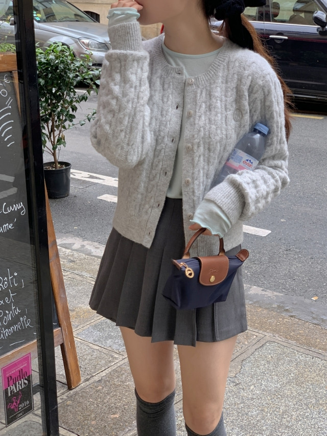 ✨후기극찬!💕URBANE MADE💕 조이 크롭 케이블 알파카 꽈배기 가디건 (3c) 상세 이미지 190