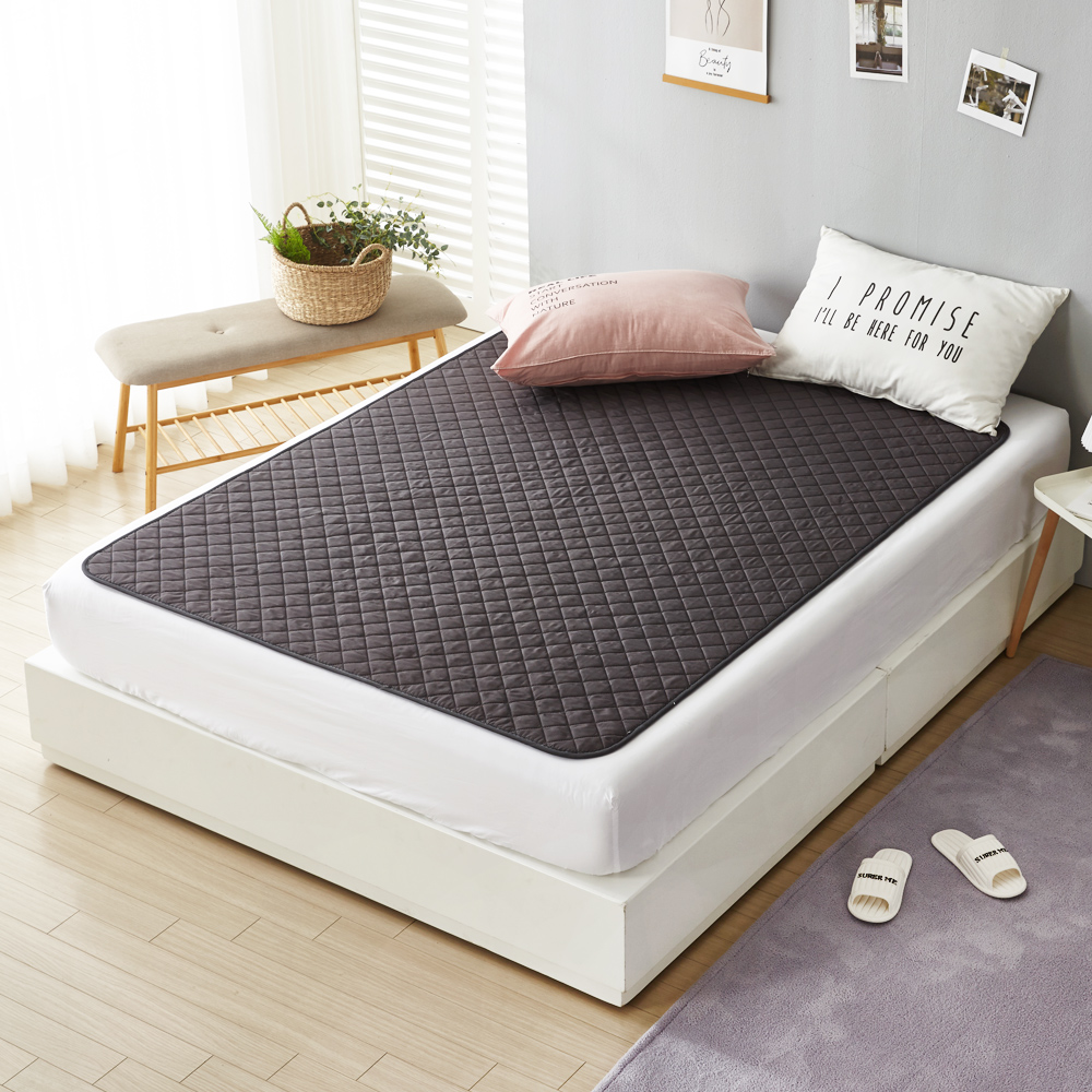 2인용 전기요 침대용 더안 EMF 탄소매트 딥그레이 더블 140X180