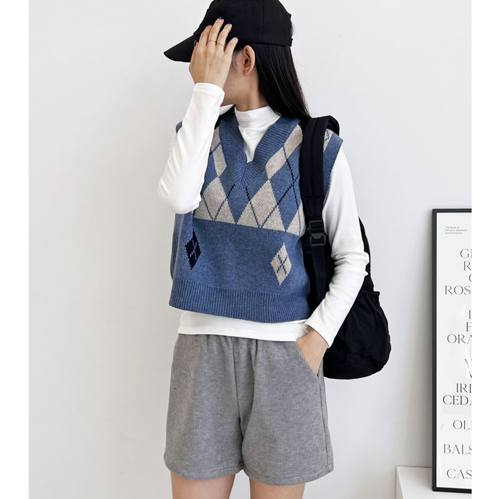 코듀로이밴딩반바지 기모 골덴 겨울 3부 짧은 숏팬츠 - 상세 이미지 3