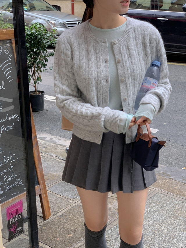 ✨후기극찬!💕URBANE MADE💕 조이 크롭 케이블 알파카 꽈배기 가디건 (3c) 상세 이미지 189