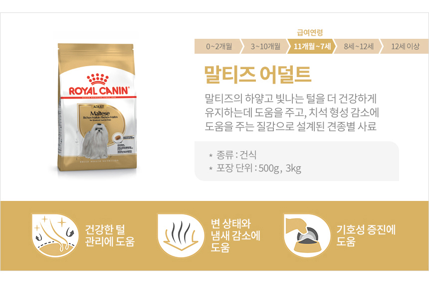 로얄캐닌 강아지 견종별 말티즈 푸들 리트리버 요크셔 퍼피 비숑 포메라니안 샘플 전용사료 - 상세 이미지 4