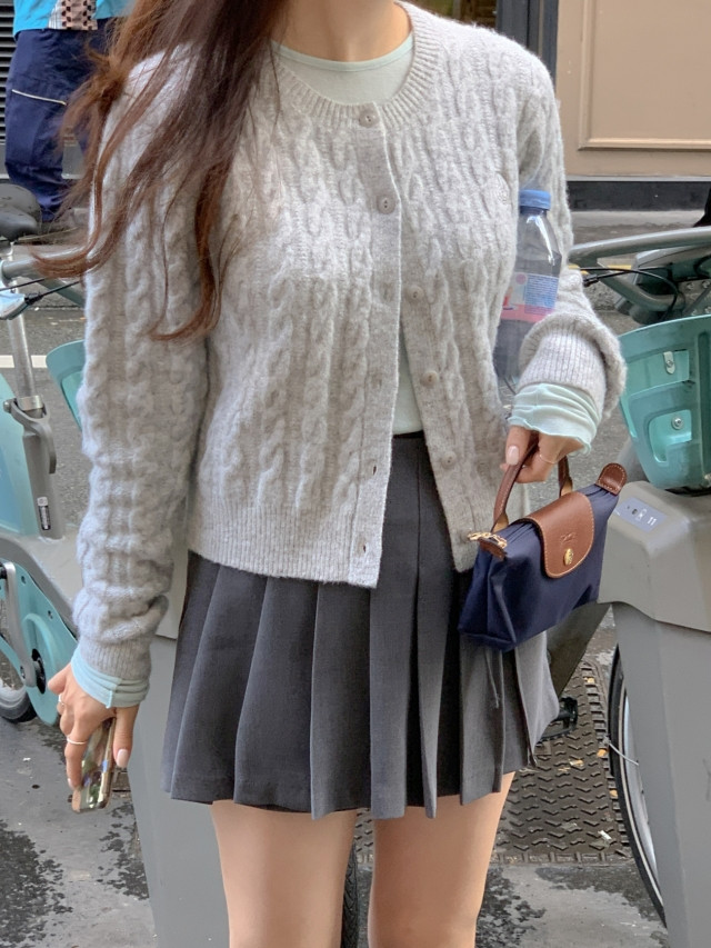 ✨후기극찬!💕URBANE MADE💕 조이 크롭 케이블 알파카 꽈배기 가디건 (3c) 상세 이미지 221