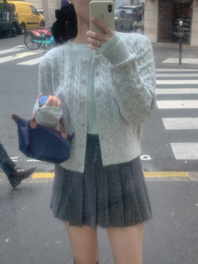 ✨후기극찬!💕URBANE MADE💕 조이 크롭 케이블 알파카 꽈배기 가디건 (3c) 상세 이미지 193