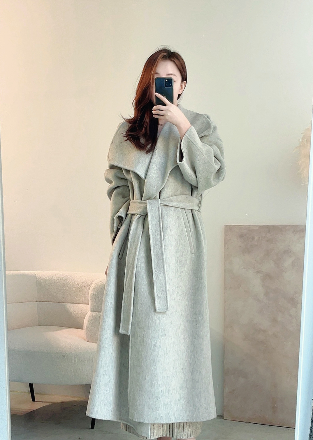 유어룸 르쥬 숄더 카라 핸드메이드 롱 코트 상세 이미지 11
