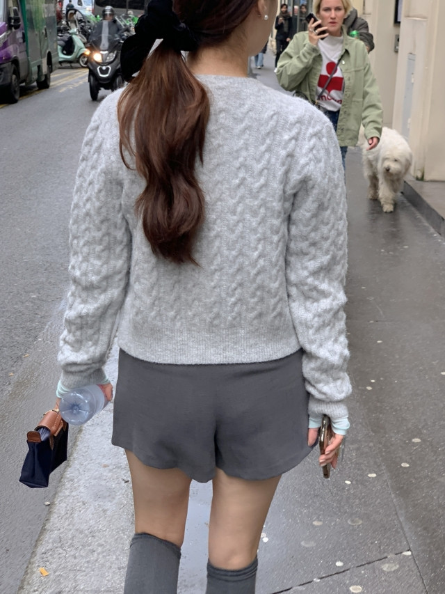 ✨후기극찬!💕URBANE MADE💕 조이 크롭 케이블 알파카 꽈배기 가디건 (3c) 상세 이미지 187