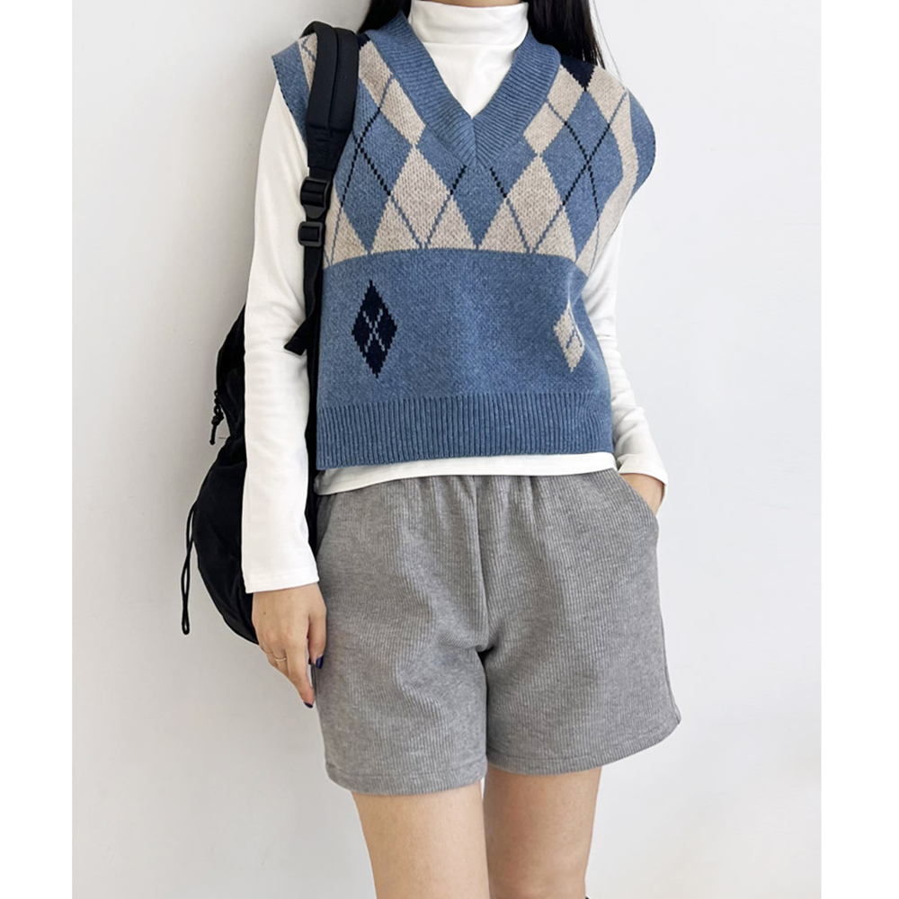 코듀로이밴딩반바지 기모 골덴 겨울 3부 짧은 숏팬츠 - 상세 이미지 2