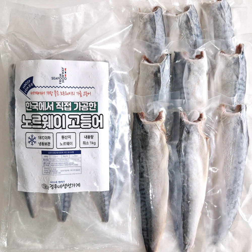 정우네생선가게 손질 노르웨이 고등어 소 필렛 90-120g 1kg, 1개