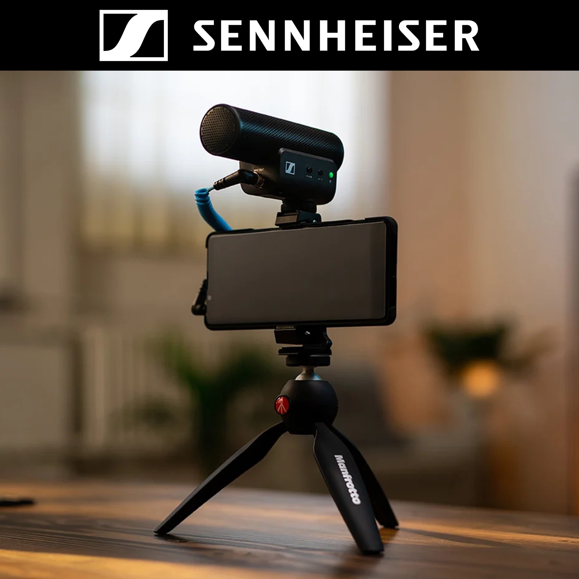 SENHHEISER 젠하이저 MKE400 모바일킷 마이크세트 스마트폰 거치대 삼각대 포함 - 상품 이미지