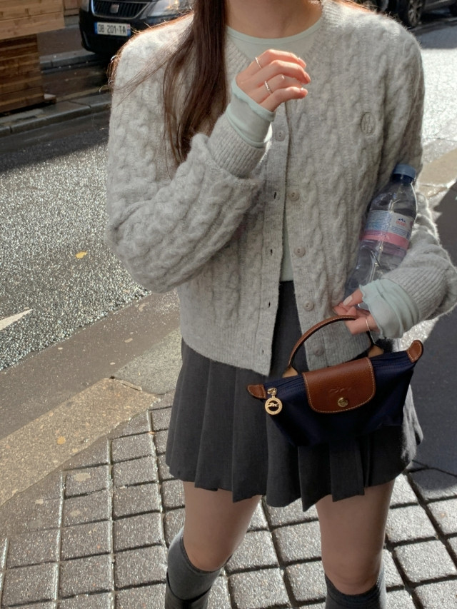 ✨후기극찬!💕URBANE MADE💕 조이 크롭 케이블 알파카 꽈배기 가디건 (3c) 상세 이미지 210