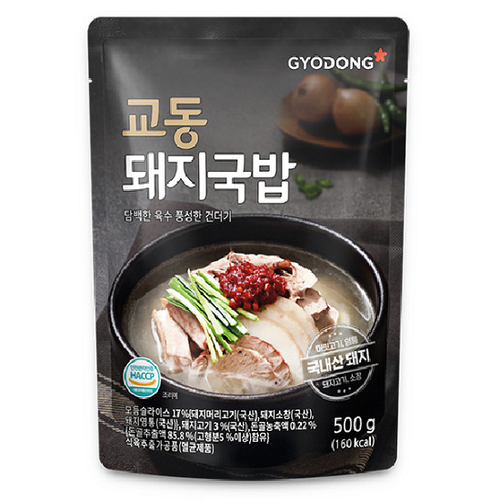 고군명가 교동 돼지국밥 500g x 6개 : 고군명가