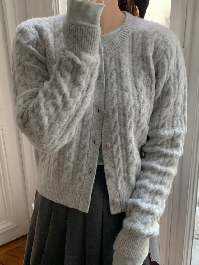 ✨후기극찬!💕URBANE MADE💕 조이 크롭 케이블 알파카 꽈배기 가디건 (3c) 상세 이미지 171