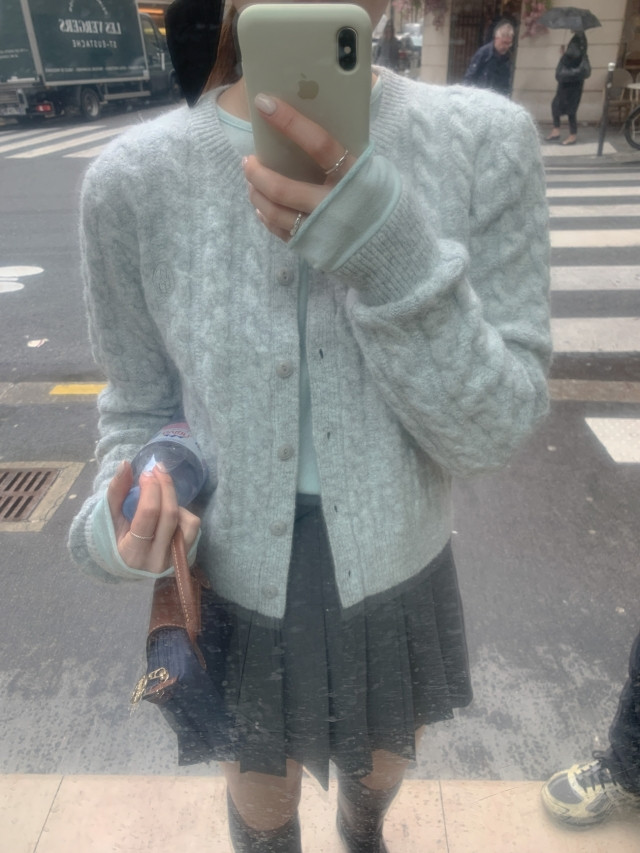 ✨후기극찬!💕URBANE MADE💕 조이 크롭 케이블 알파카 꽈배기 가디건 (3c) 상세 이미지 195