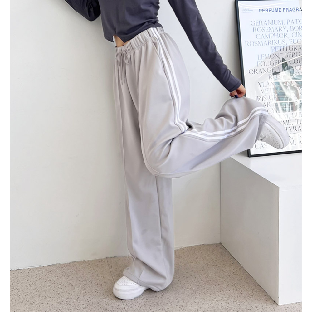 통큰바지 여자 통넓은 오버핏 루즈핏 와이드 트레이닝 트랙팬츠 - 상세 이미지 2