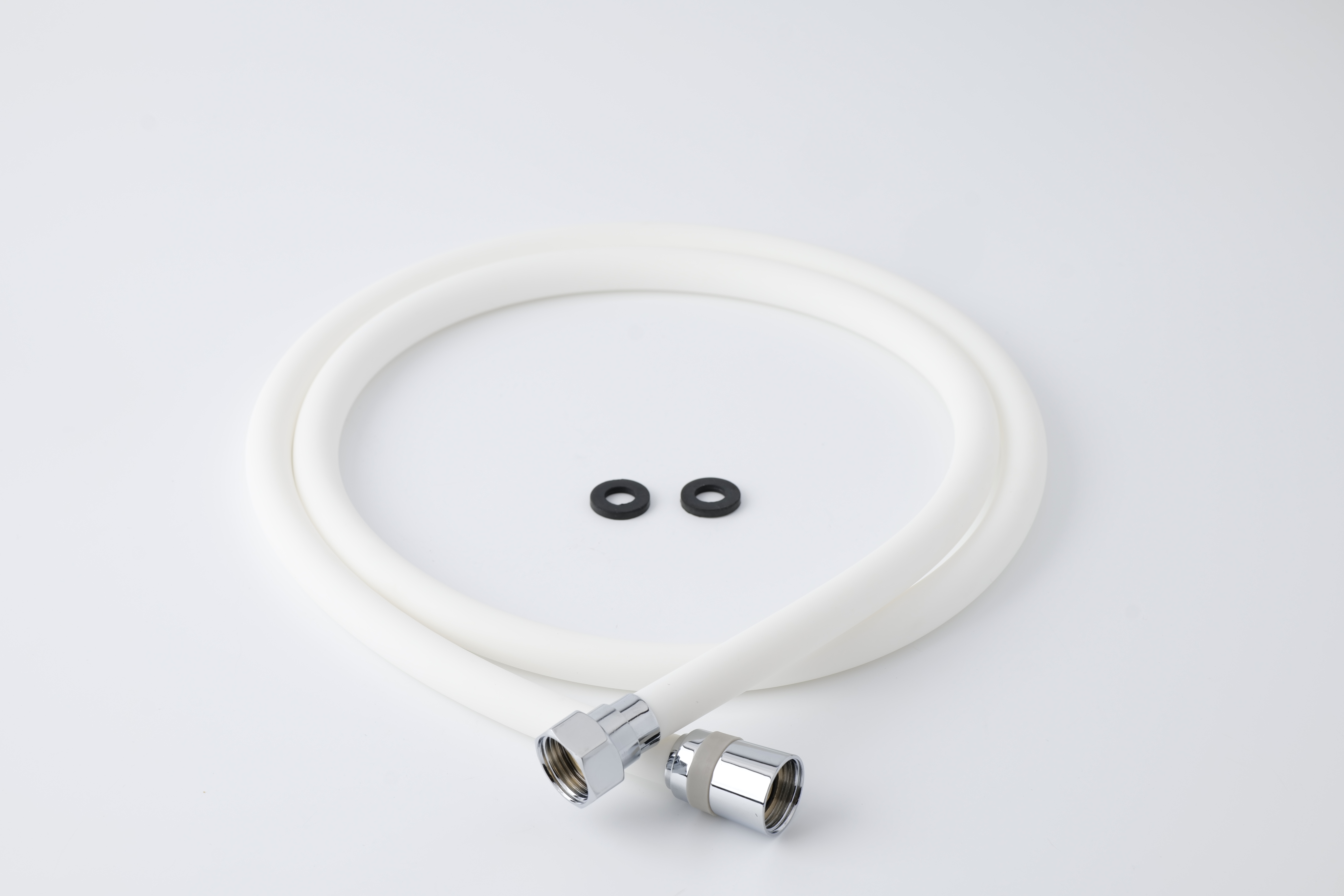 하봄 100% 실리콘 황동 샤워호스 1.5M 화이트 욕실용