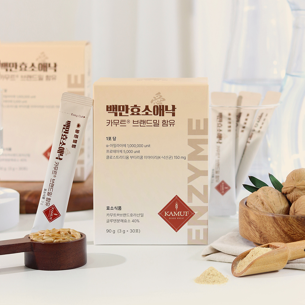 백만효소애낙 카무트 호라산밀 곡물 소화 효소 유산균 발효 카므트 분말 30포, 1개 - 상세 이미지 5