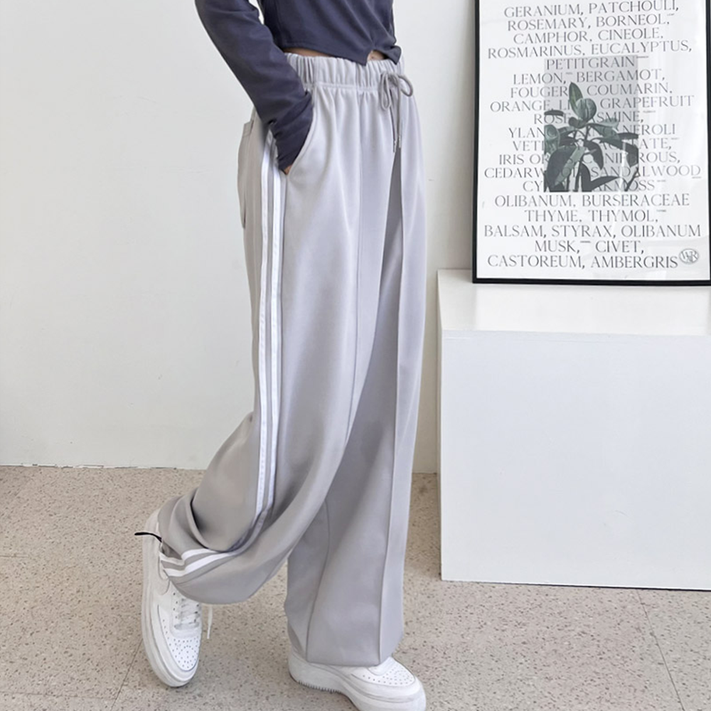 통큰바지 여자 통넓은 오버핏 루즈핏 와이드 트레이닝 트랙팬츠 - 상세 이미지 3