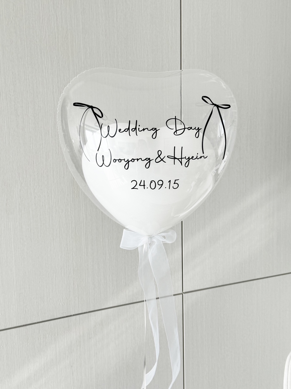 [헬륨완제품] 결혼식 화동풍선 웨딩 촬영 소품 강아지 곰돌이 신부 인천 픽업 프로포즈