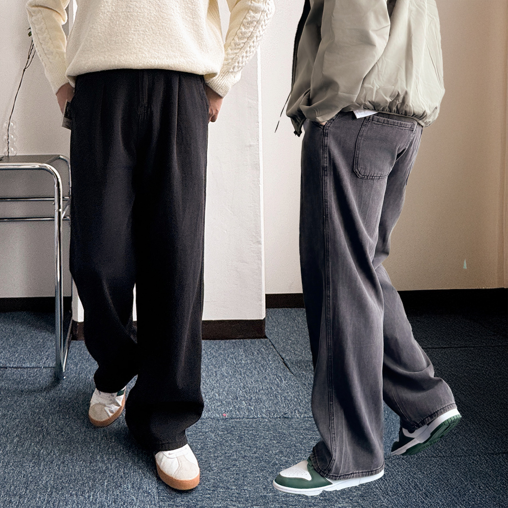 1+1 벌룬데님 남자연청바지 흑청바지 - 상세 이미지 3