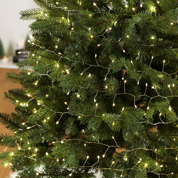 크리스마스 LED 지네조명 야외트리전구 1000구 전원잭o 실버선