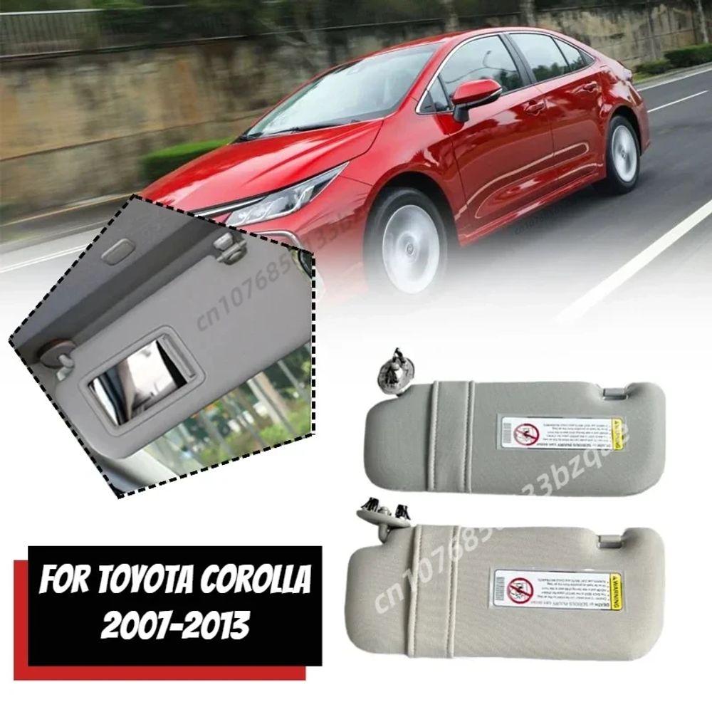 도요타 Auris 코롤라 2008  선바이저 거울회색 베이지 선 쉐이드 왼쪽 오른쪽 운전자 조수석 Grey Left : 차차mall