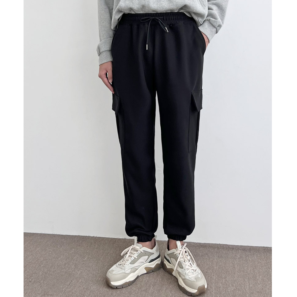 조그팬츠 기모 고무줄 카고 조거 겨울 남자 일 작업복 바지 - 상세 이미지 3