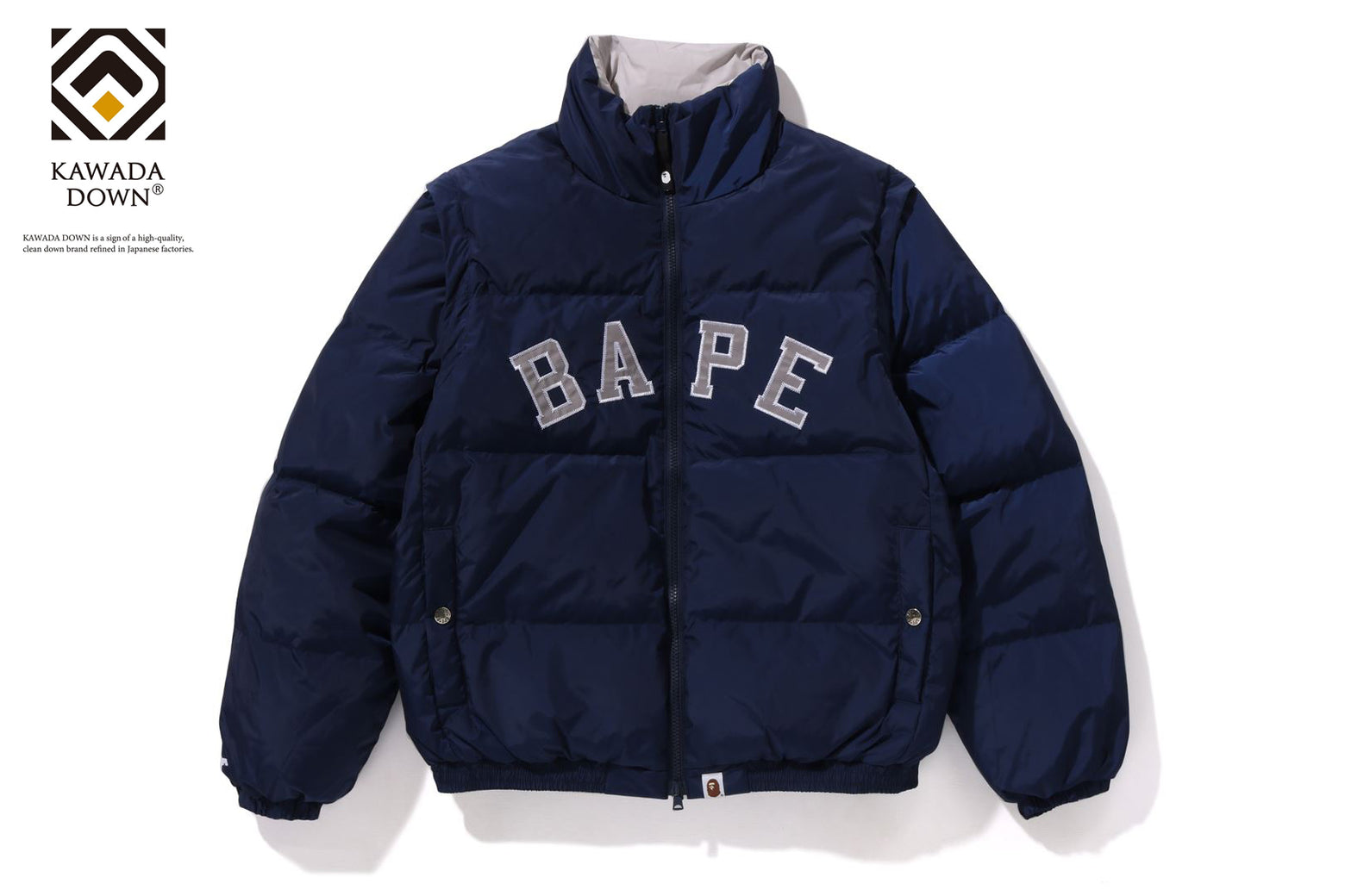 베이프 우먼즈 패딩 DETACHABLE SLEEVES DOWN JACKET 1K80-244-001 - 상세 이미지 2