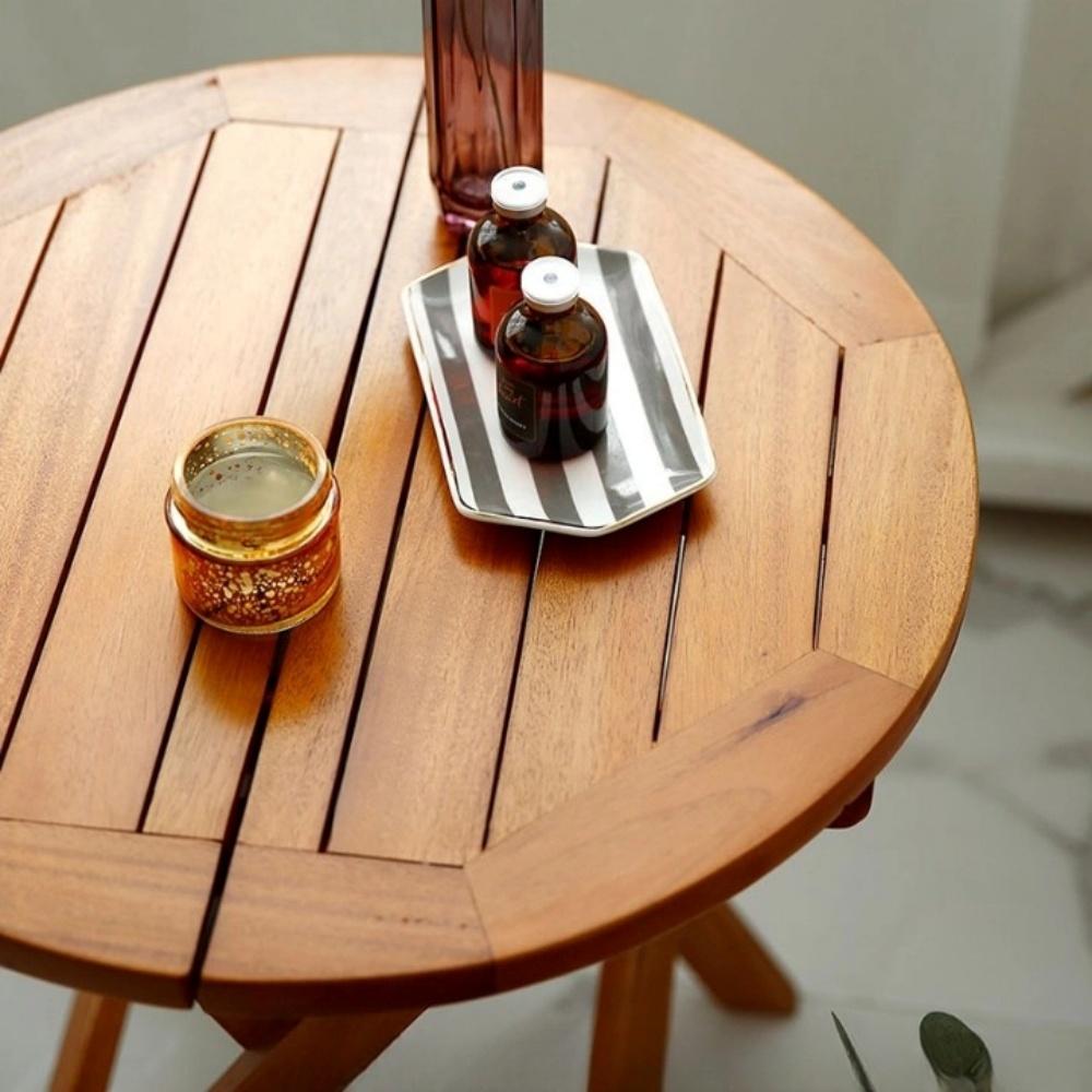 마호가니 폴딩테이블 접이식미니식탁 접이식원형테이블