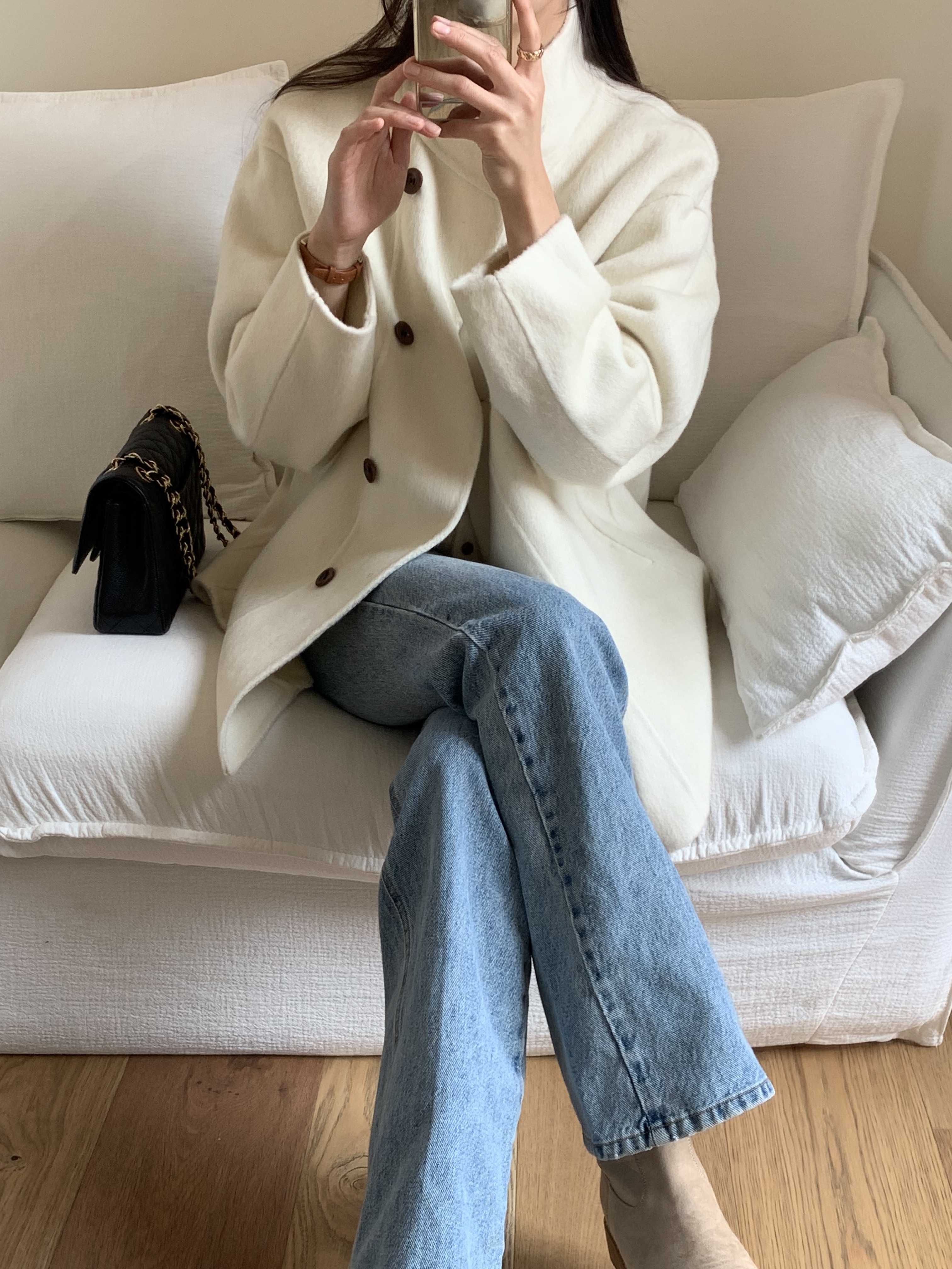 [겨울⛄️] 레닉스 하이넥 하프 핸드메이드 벨트 코트 / 코트,울코트,연말룩,겨울코트,롱코트,하객룩,겨울아우터,시즌오프쿠폰적용상품,시즌오프클리어런스,하프코트,크리스마스 상세 이미지 58