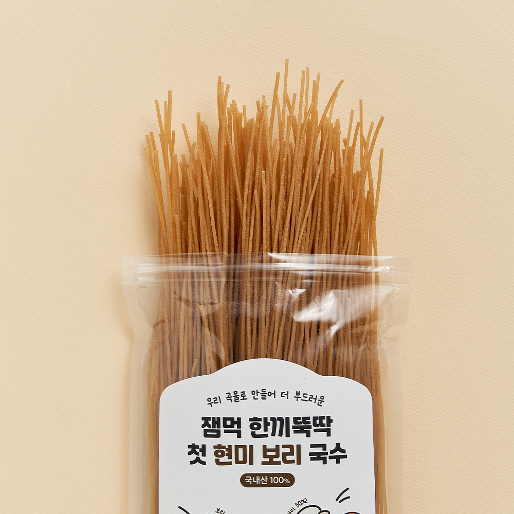 잼먹 국수 300g 현미 보리 소면 쌀국수 잔치 이미지 3