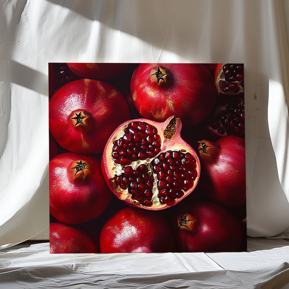 만복석류 80x80cm 캔버스액자 석류그림 - 상세 이미지 2