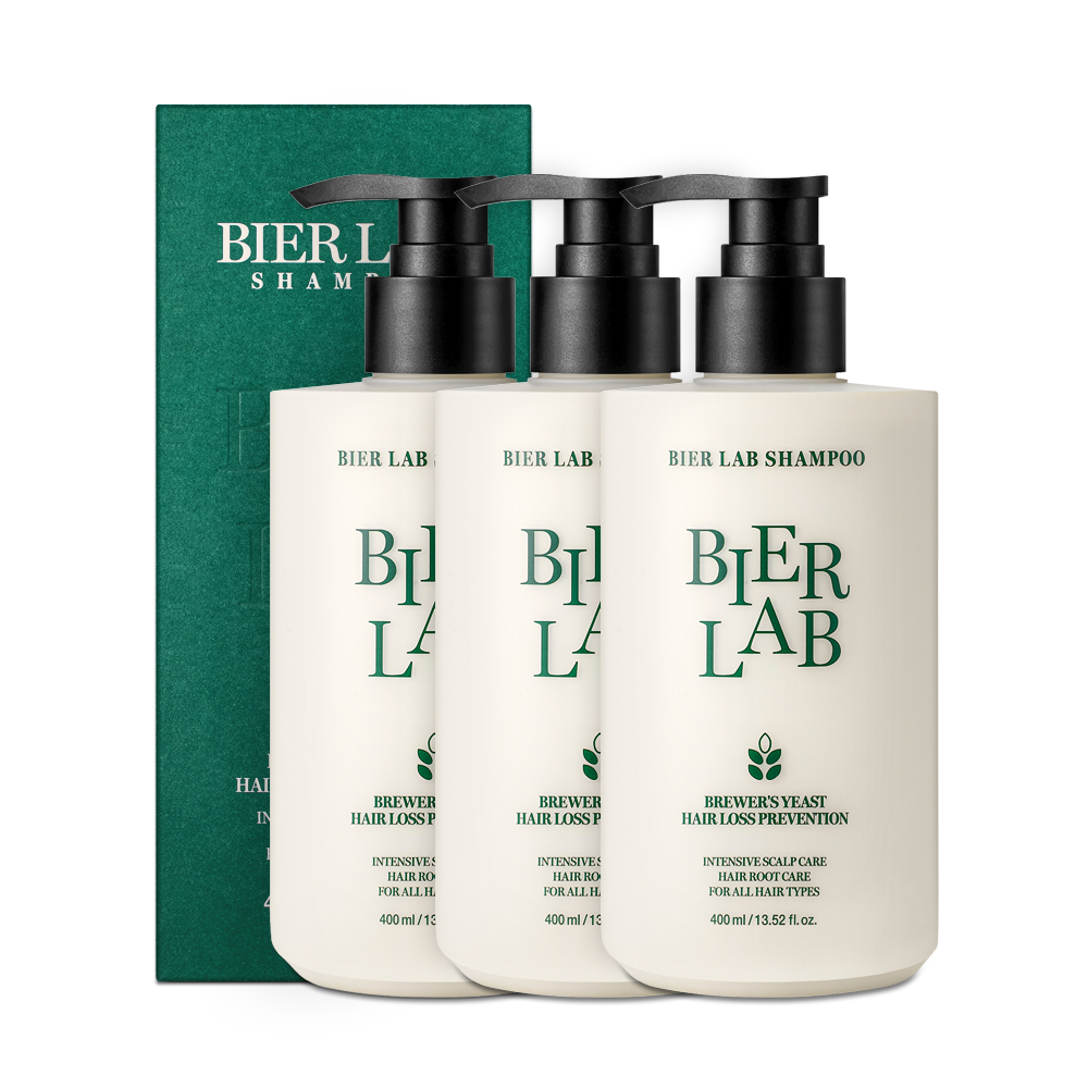 [리뉴얼]비어랩 독일 맥주효모 탈모샴푸 400ml 3통 (기능성)