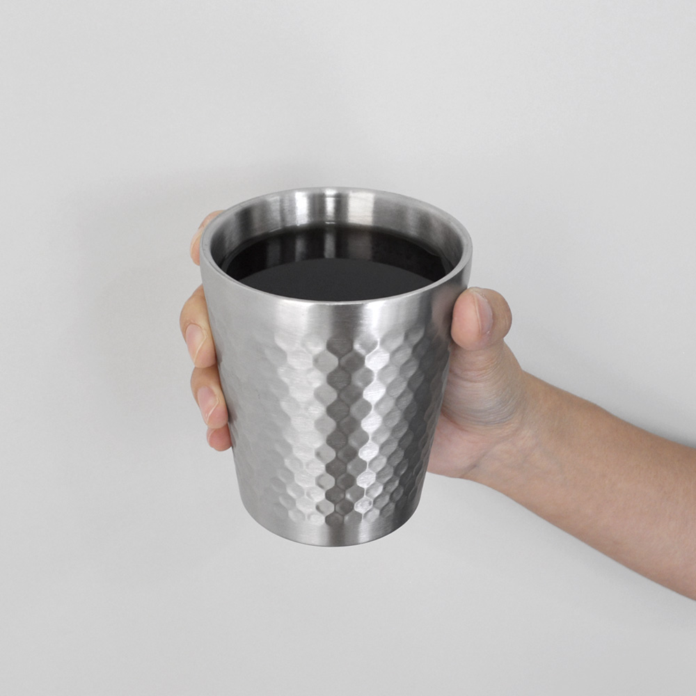 스텐 벌집 이중 스텐 컵 물컵 캠핑 맥주컵 보냉 업소용 스테인레스 304 300ml, 1개 - 상세 이미지 2