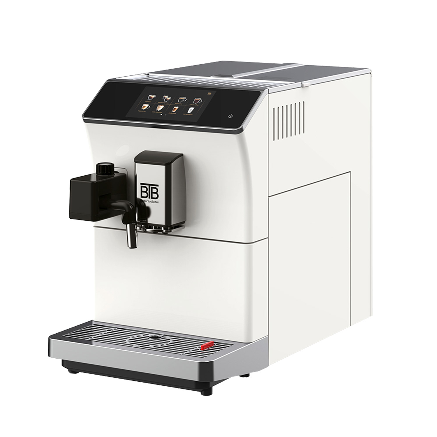 비티비 BTB T100 전자동 커피머신 사무실 원두커피 에스프레소머신 화이트