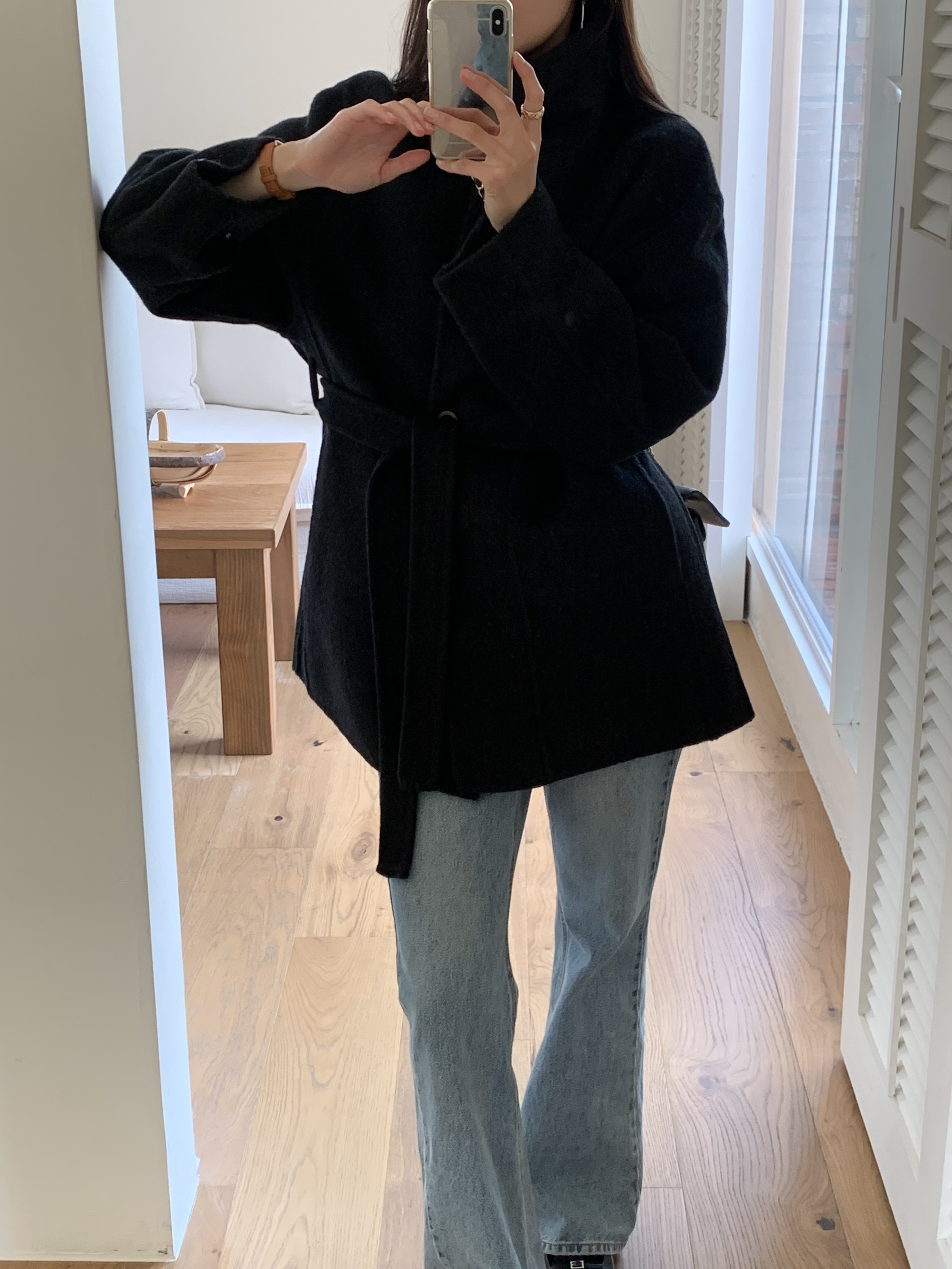 [겨울⛄️] 레닉스 하이넥 하프 핸드메이드 벨트 코트 / 코트,울코트,연말룩,겨울코트,롱코트,하객룩,겨울아우터,시즌오프쿠폰적용상품,시즌오프클리어런스,하프코트,크리스마스 상세 이미지 34