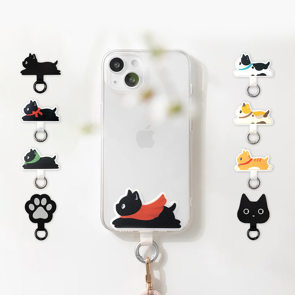 에카엑스 테더탭 플레이캣 시리즈 핸드폰 스트랩 줄 고리 태그 홀더