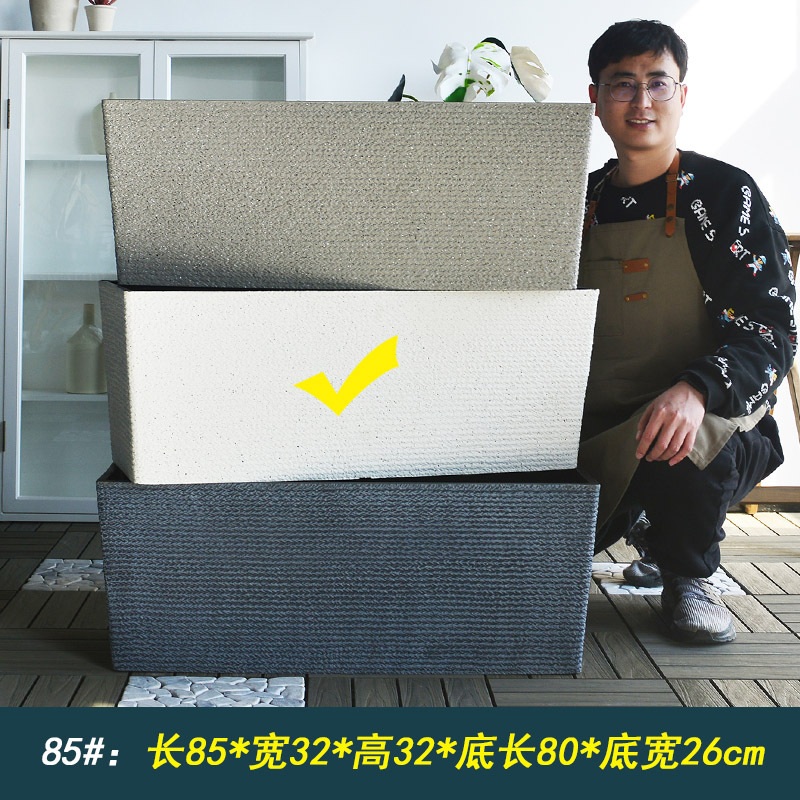 초대형 화분 플라스틱 블루베리 화분 사각 큰 화이트 소형 바닥 구멍 없음 이미지 8