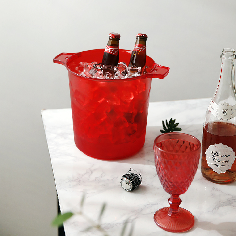 컬러풀 와인 쿨러 칠러 아이스 버킷 얼음 바스켓 양주 샴페인 맥주 얼음통 8L - 상세 이미지 3