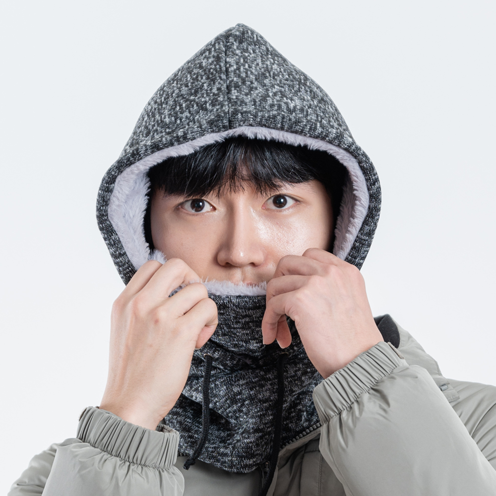 바디잇 방한 기모 스포츠 후드워머, 다크그레이, 1개 - 상세 이미지 3