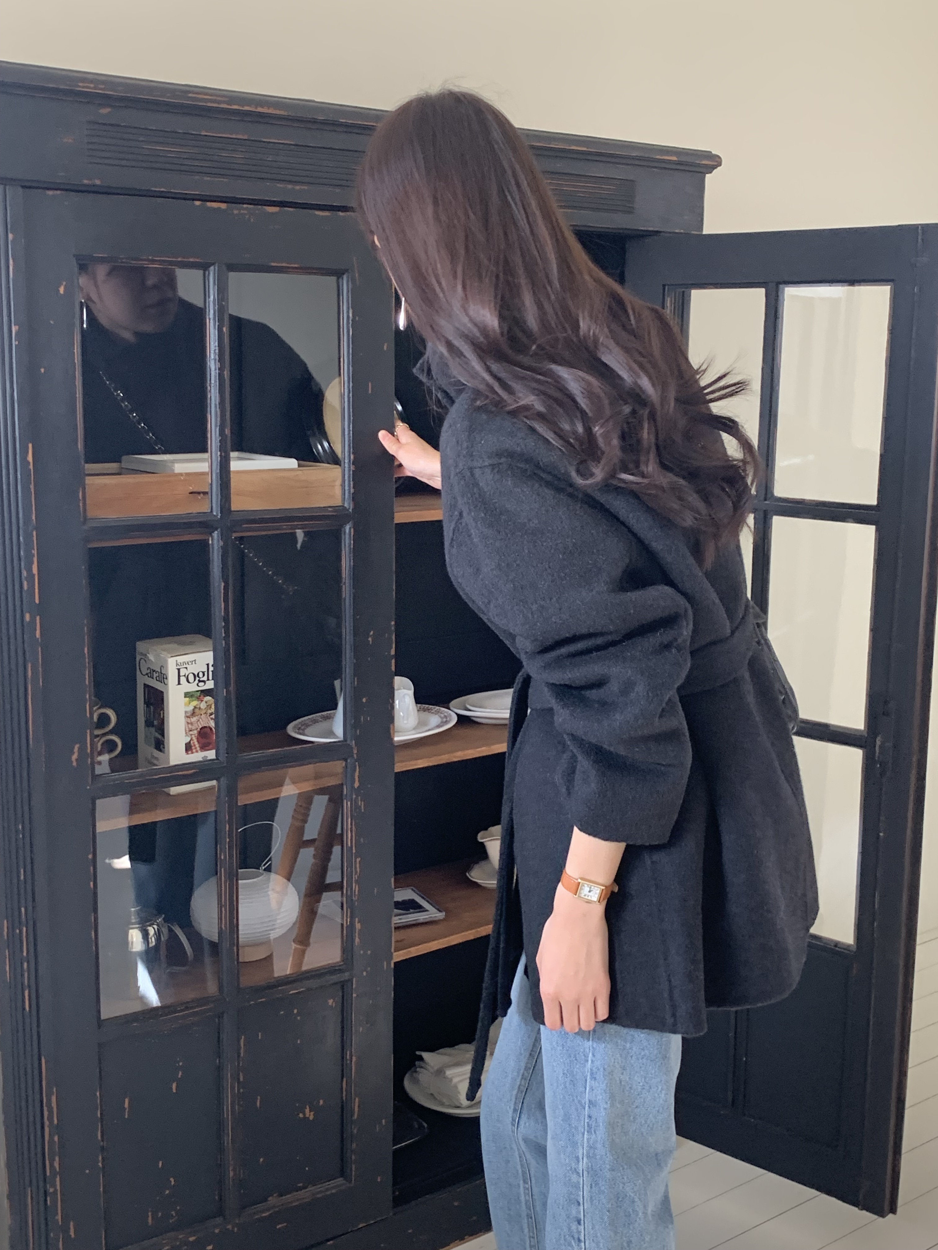[겨울⛄️] 레닉스 하이넥 하프 핸드메이드 벨트 코트 / 코트,울코트,연말룩,겨울코트,롱코트,하객룩,겨울아우터,시즌오프쿠폰적용상품,시즌오프클리어런스,하프코트,크리스마스 상세 이미지 22