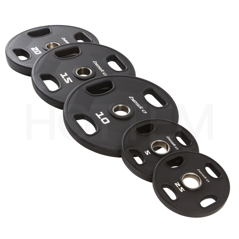 베스코 중량원판 고무 우레탄 바벨 원판 50mm 20kg - 상세 이미지 5