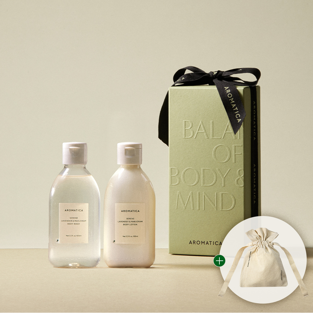 아로마티카 서렌 바디워시100ML+로션100ML 파우치포함 미니세트 - 상품 이미지