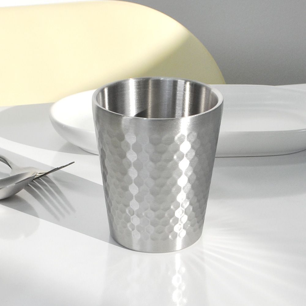 스텐 벌집 이중 스텐 컵 물컵 캠핑 맥주컵 보냉 업소용 스테인레스 304 300ml, 1개 - 상품 이미지