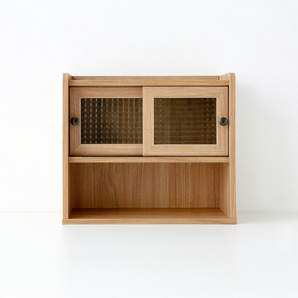 폴라보 미니수납장 좁은 2문 SHM4247SL 470x200x420mm, 2단, 캄포어베니어 9785.9811 - 메인 이미지