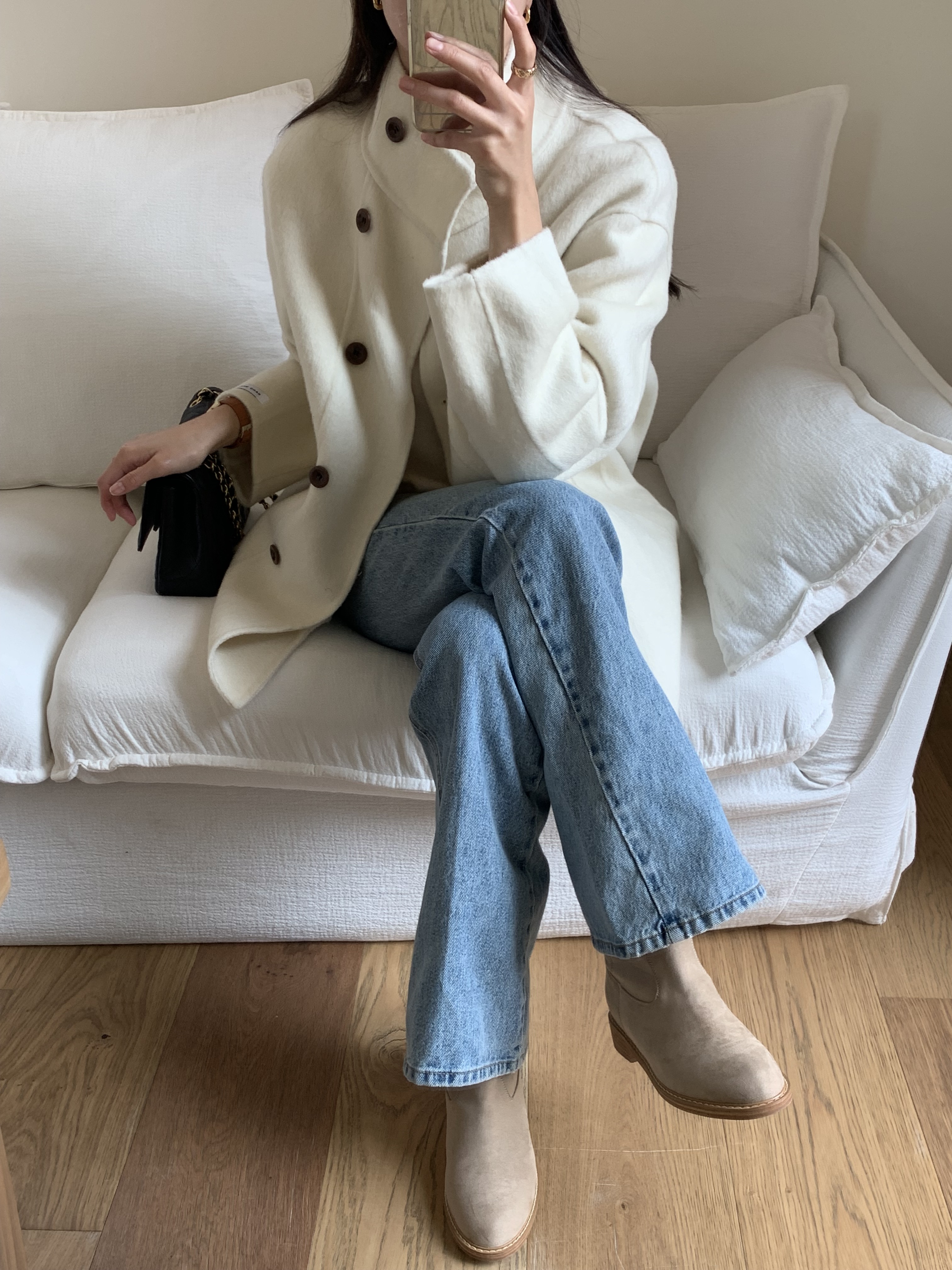[겨울⛄️] 레닉스 하이넥 하프 핸드메이드 벨트 코트 / 코트,울코트,연말룩,겨울코트,롱코트,하객룩,겨울아우터,시즌오프쿠폰적용상품,시즌오프클리어런스,하프코트,크리스마스 상세 이미지 46