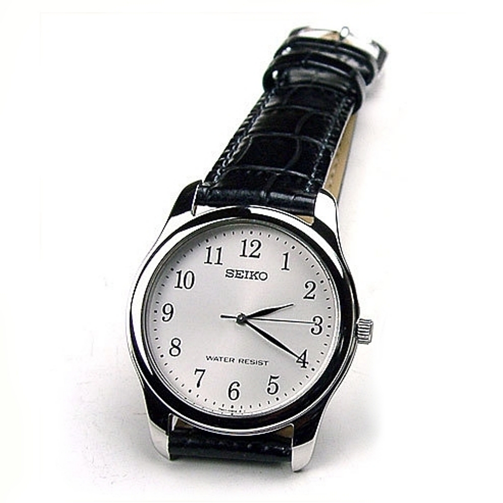 세이코 SEIKO 스피릿 클래식 흰판 SCXP033 남성 가죽 손목 시계 - 상세 이미지 2