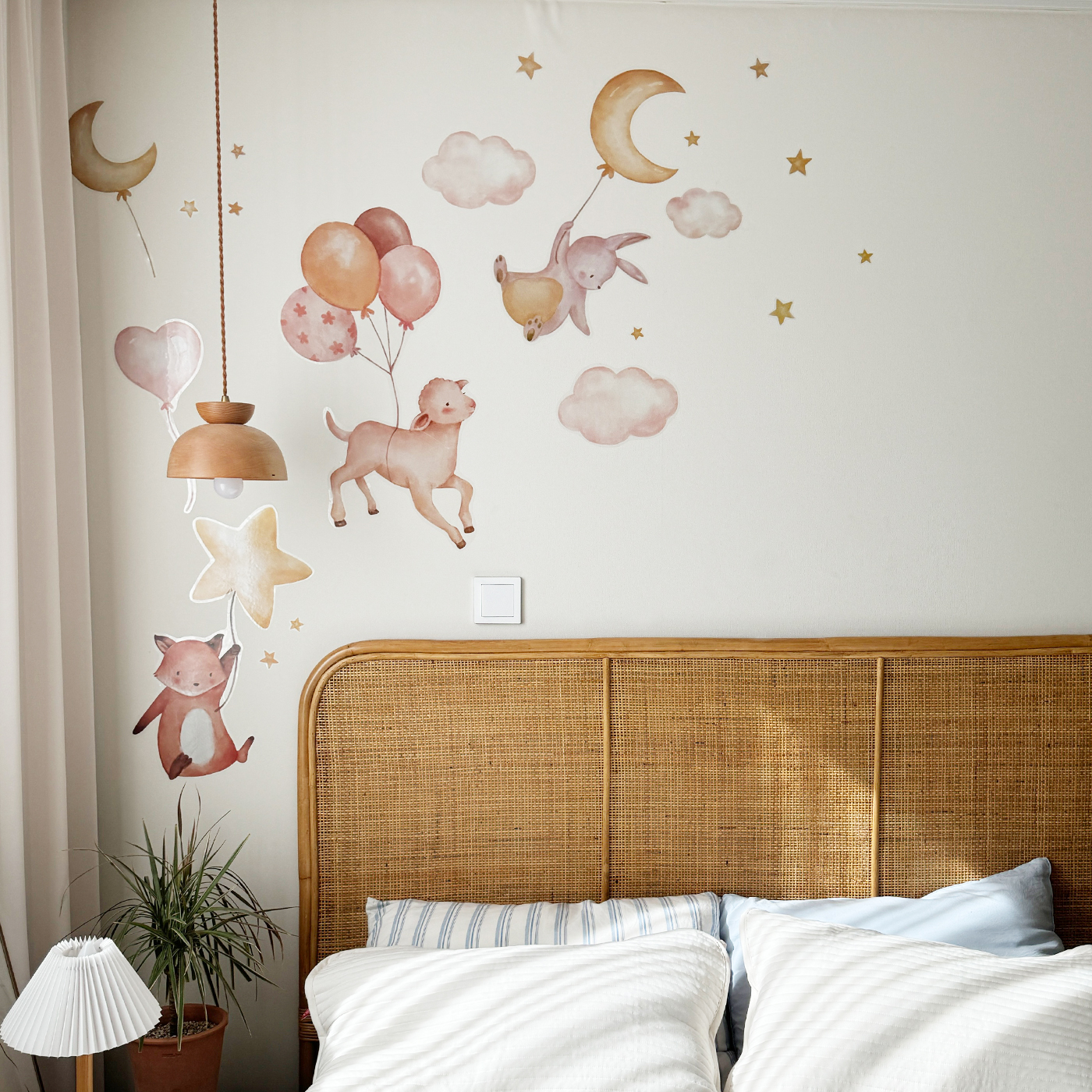 아카시아봉봉 국내제작 월세이프 아기방 꾸미기 포인트 벽지 스티커 인테리어 아이방꾸미기 풍선